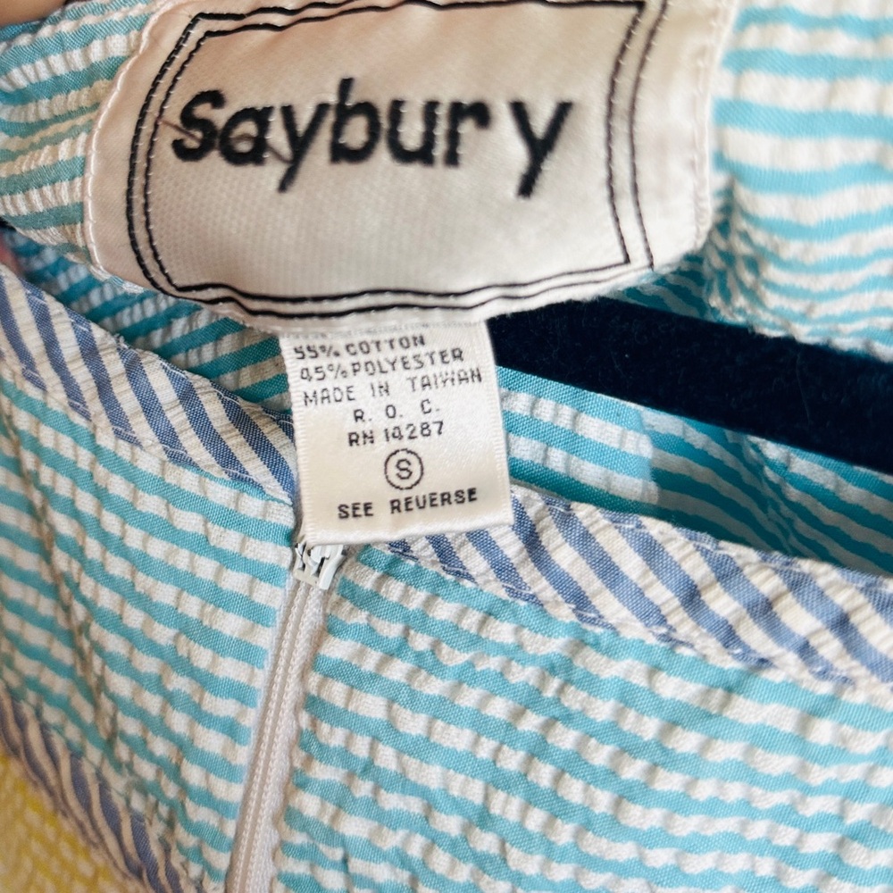 Vintage 1980’s Housecoat Seersucker Pastels Saybury.
#oo1 - Picture 4 of 6